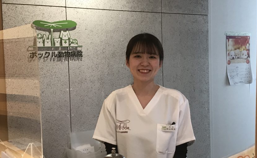 初めまして、受付の秋山です！